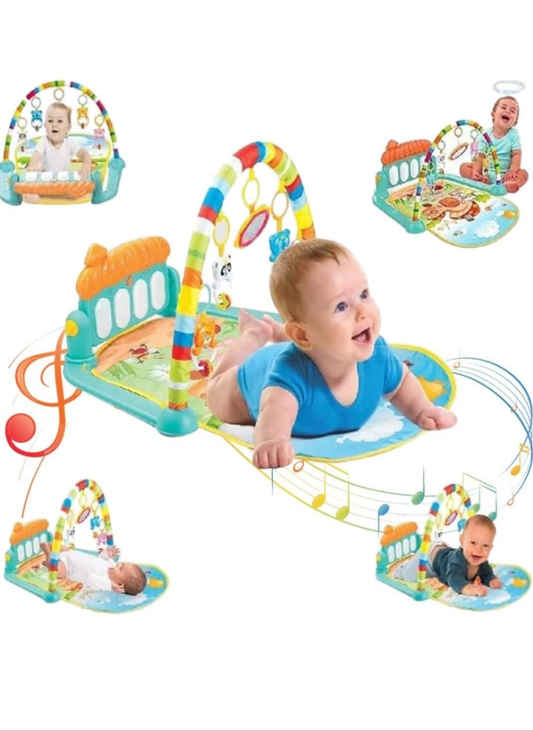 Angel Store Play Gym for Babies 0 to 12 Months Musical Piano Keyboard Activity Play Mat for Kids Newborn 3 to 6 Month Fitness Rack Hanging Rattles Lights Tunes Music for Baby Boys/ Girls