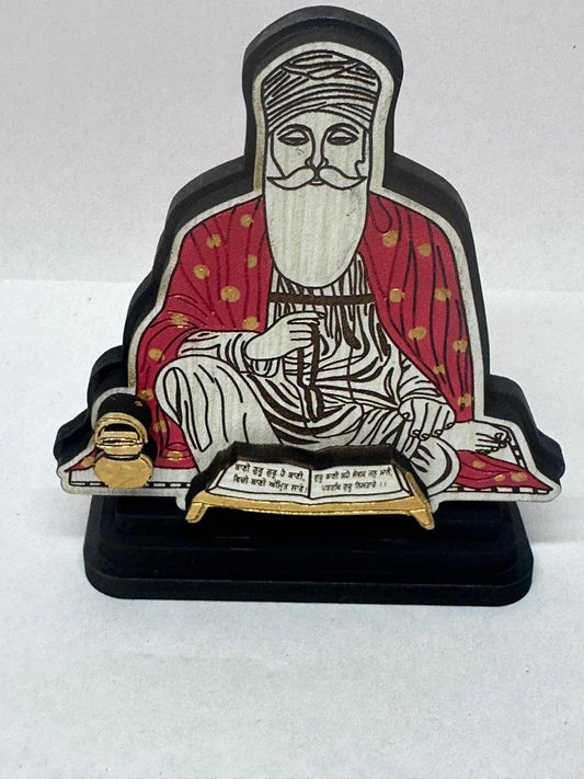 Angel Store Guru Nanak Dev Ji Engraved Home Decor, Festival Home Decor, Car Dashboard, Pooja Room & Gifts for Family, Friends, Housewarming