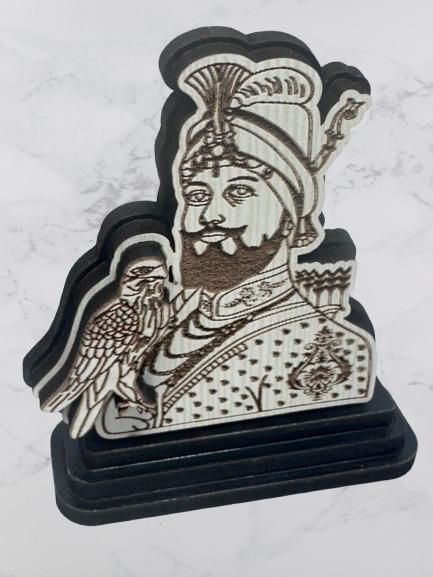 Angel Store Guru Gobind Singh Ji Engraved Home Decor, Festival Home Decor, Car Dashboard, Pooja Room & Gifts for Family, Friends, Housewarming